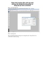 Giáo trình hướng dẫn cách tạo ảnh phông nền bằng phương pháp sử dụng bộ lọc lens corection p1 docx