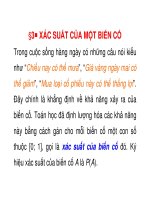 Bài giảng - XÁC SUẤT THỐNG KÊ CHƯƠNG 3 pdf