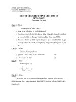 Đề thi chọn học sinh giỏi môn toán lớp 12 trường THPT Tĩnh Gia 3 tỉnh Thanh Hóa ppt