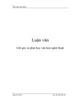 Đề tài “Giữ gìn và phát huy văn hoá nghệ thuật” pptx