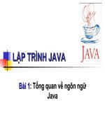 01 Tong quan ve Java pptx