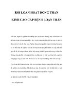 RỐI LOẠN HOẠT ĐỘNG THẦN KINH CAO CẤP BỆNH LOẠN THẦN docx