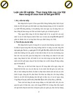 Luận văn tốt nghiệp : Thực trạng hiện nay của Việt Nam trong tổ chức kinh tế thế giới WTO phần 1 pps