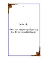Đề tài: Thực trạng và một số giải pháp thúc đẩy thị trường bất động sản pdf
