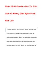 Nhận Xét Về Sự độc đáo Của Thời Gian Và Không Gian potx