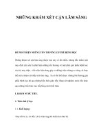 NHỮNG KHÁM XÉT CẬN LÂM SÀNG ppsx