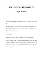 RỐI LOẠN CHUYỂN HOÁ CỦA MẠCH MÁU pot