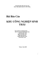 Báo cáo: Khu công nghiệp sinh thái ppsx