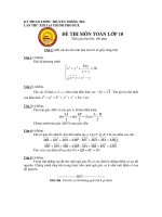 KỲ THI OLYMPIC TRUYỀN THỐNG 30/4 LẦN THỨ XIII TẠI THÀNH PHỐ HUẾ ĐỀ THI MÔN TOÁN LỚP 10 ppsx