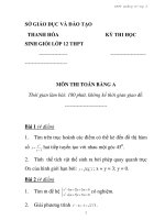 Đề thi chọn học sinh giỏi môn toán lớp 12 trường THPT Quảng Xương 3 tỉnh Thanh Hóa năm 2005 - 2006 ppsx