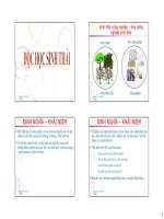 Bài giảng: Độc học sinh thái ppt