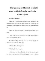 Thủ tục đăng ký khai sinh có yếu tố nước ngoài thuộc thẩm quyền của UBND cấp xã ppt