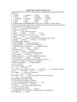 KIỂM TRA CHẤT LƯỢNG SỐ 4 - MÔN TIẾNG ANH ppt