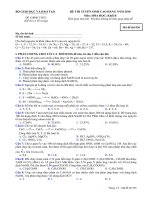 Đề Hóa CĐ năm 2010 mã 936 potx