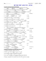 ĐỀ THI THỬ ANH VĂN – SỐ 20 ppt