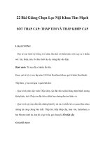 22 Bài Giảng Chọn Lọc Nội Khoa Tim Mạch - SỐT THẤP CẤP: THẤP TIM VÀ THẤP KHỚP CẤP doc