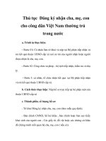 Thủ tục Đăng ký nhận cha, mẹ, con cho công dân Việt Nam thường trú trong nước pot