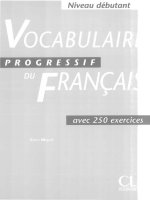 Vocabulaire progressif du francais debutant (livre +corriges)