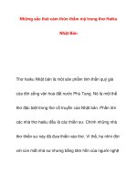 Những sắc thái cảm thức thẩm mỹ trong thơ Haiku pps