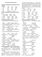 ĐỀ THI THỬ ĐẠI HỌC MÔN TIẾNG ANH 2011 docx