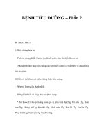 BỆNH TIỂU ĐƯỜNG – Phần 2 pptx