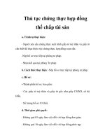 Thủ tục chứng thực hợp đồng thế chấp tài sản ppsx