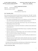 Đề thi môn thi cơ sở ngành kế toán ppt