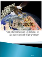 Chiến tranh tiền tệ-Tài chính quốc tế ppt