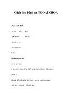 Cách làm bệnh án NGOẠI KHOA potx