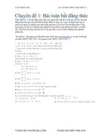 Chuyên đề 1: Bài toán bất đẳng thức pot