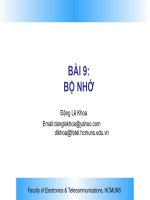 SLIDE - BÀI 9: BỘ NHỚ - Đặng Lê Khoa potx