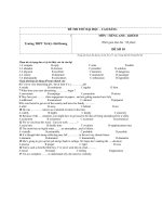 Đề thi thử đại học - cao đẳng môn tiếng anh trường THPT Tứ KỲ - Hải Dương đề số 10 potx