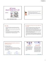 Bài giảng Kế toán hoạt động xây lắp