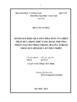 đánh giá hiệu quả oxy hóa máu của biện pháp huy động phế nang bằng phương pháp cpap 40 cmh2o trong 40 giây ở bệnh nhân suy hô hấp cấp tiến triển