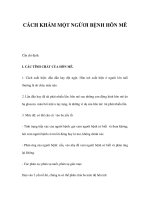 CÁCH KHÁM MỘT NGỪƠI BỆNH HÔN MÊ doc