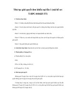 Thủ tục giải quyết đơn khiếu nại lần 1 (mã hồ sơ: T-BPC-010425-TT) pdf