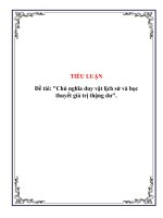 Tiểu luận KTCT: Chủ nghĩa duy vật lịch sử và học thuyết giá trị thặng dư ppsx