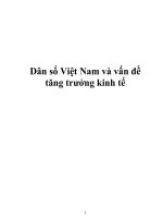 Dân số Việt Nam và vấn đề tăng trưởng kinh tế potx