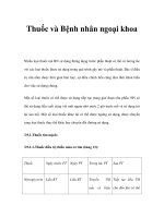 Thuốc và Bệnh nhân ngoại khoa docx