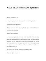 CÁCH KHÁM MỘT NGỪƠI BỆNH PHÙ doc