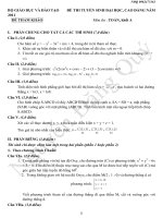 ĐỀ THI TUYỂN SINH ĐẠI HỌC, CAO ĐẲNG NĂM 2011Môn thi : TOÁN, khối A pptx