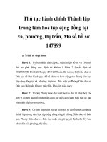 Thủ tục hành chính Thành lập trung tâm học tập cộng đồng tại xã, phường, thị trấn, Mã số hồ sơ 147899 docx