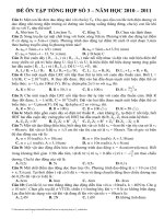ĐỀ ÔN TẬP TỔNG HỢP SỐ 3 – NĂM HỌC 2010 – 2011 pptx