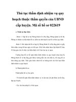 Thủ tục thẩm định nhiệm vụ quy hoạch thuộc thẩm quyền của UBND cấp huyện. Mã số hồ sơ 022619 ppsx