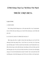 22 Bài Giảng Chọn Lọc Nội Khoa Tim Mạch - THUỐC CHẸN BETA doc