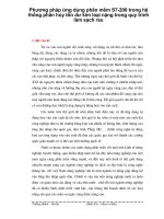 Phương pháp ứng dụng phần mềm S7-200 trong hệ thống phân hủy tồn dư kim loại nặng trong quy trình làm sạch rau p1 docx