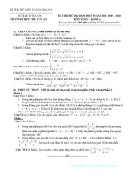 ĐỀ THI THỬ ĐẠI HỌC ĐỢT 1 - TRƯỜNG THPT CHU VĂN AN doc