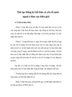 Thủ tục Đăng ký kết hôn có yếu tố nước ngoài ở khu vực biên giới pptx