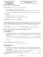 Đề thi thử toán - THPT Đặng Thúc Hứa ppsx