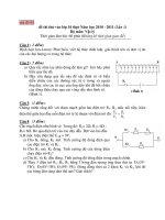 Đề thi thử vào lớp 10 thpt Năm học 2010 - 2011 (Lần 1) môn: Vật lý - mã đề 01 pptx